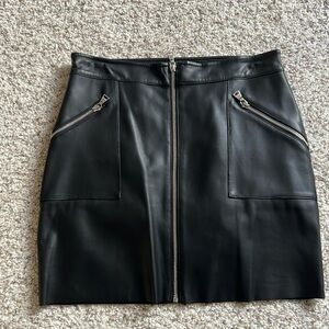 Express high waisted faux leather skirt